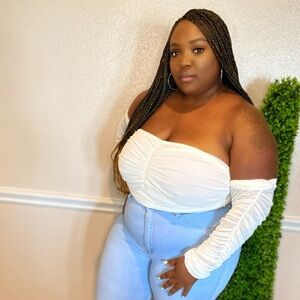 Elegant Off-Shoulder White Top